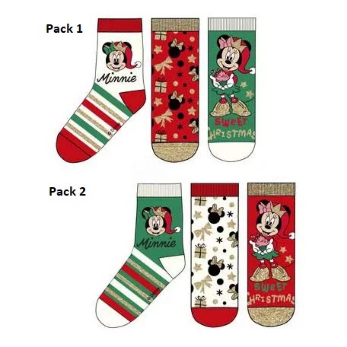 Disney Mickey, Minnie Karácsony gyerek zokni