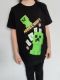 Fekete póló minecraft mintával
