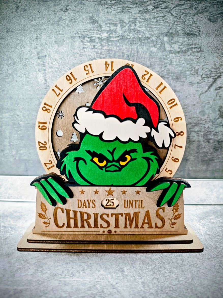 Karácsonyi fa visszaszámláló dísz - Grinch