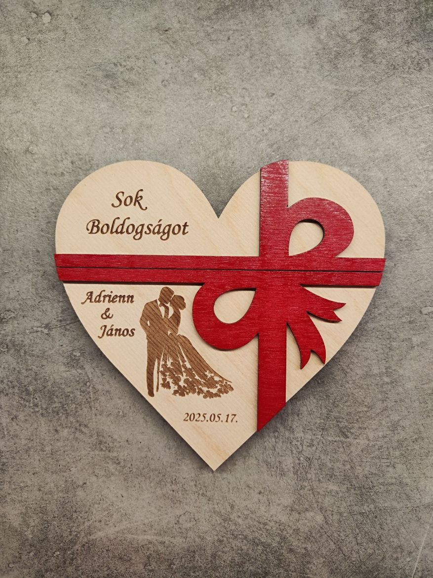 Esküvői pénzátadó szív