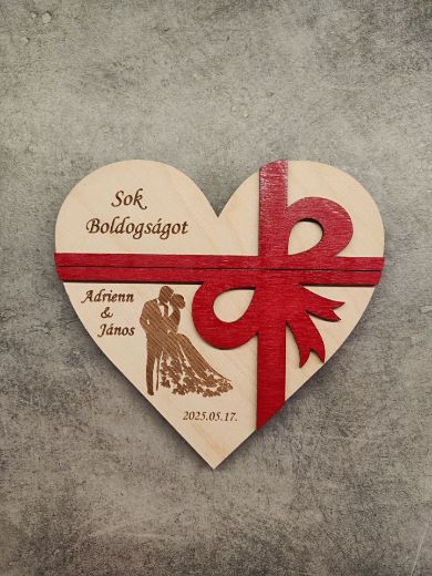 Esküvői pénzátadó szív