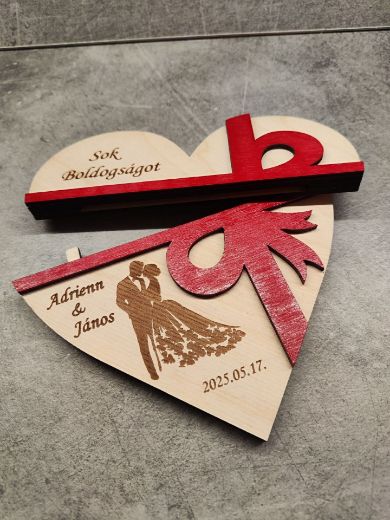 Esküvői pénzátadó szív