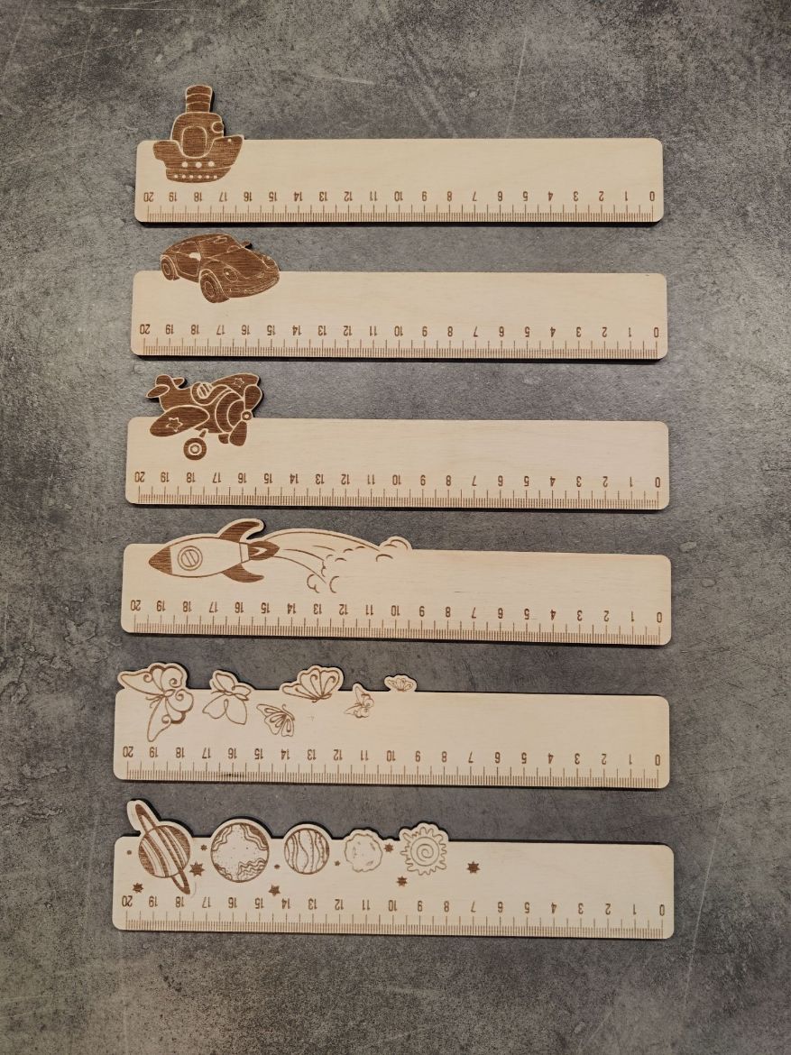 Fa vonalzó gyerekeknek