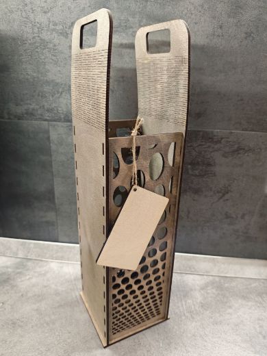 Elegáns fa bor- és italos ajándékdoboz