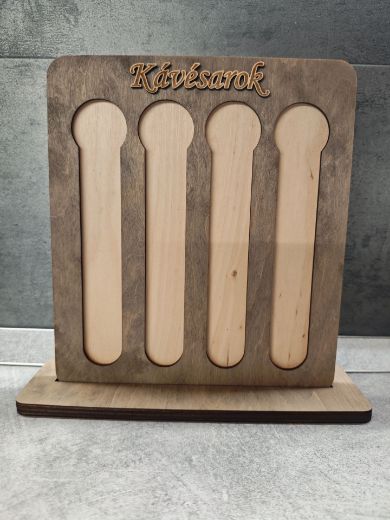 Fa kávékapszula tartó